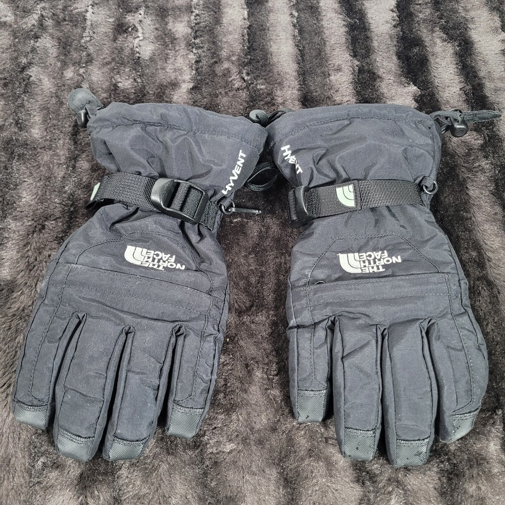 The North Face Youth HyVent Ski Gloves Black Insulated Winter Large L/G